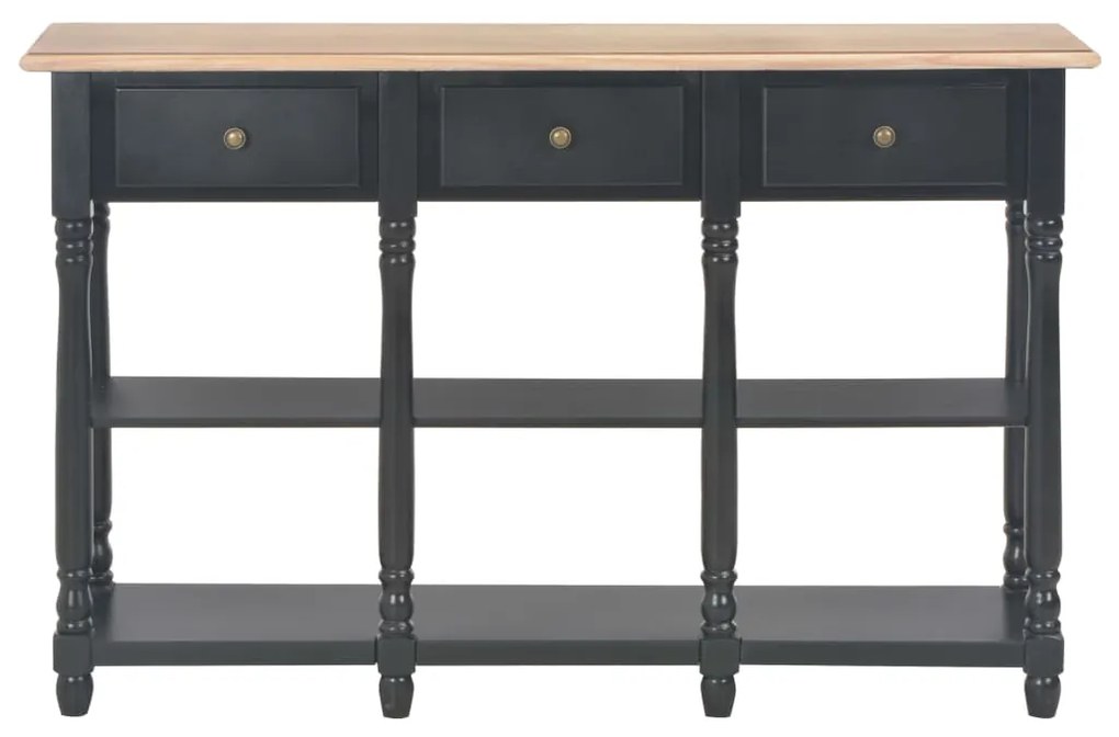 Mesa consola 120x30x76 cm MDF preto