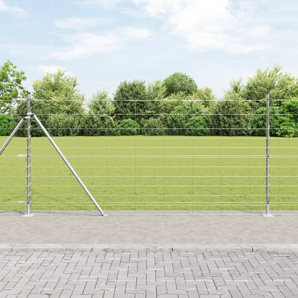 Cerca vidaXL de 1.2x25 m em Aço Galvanizado
