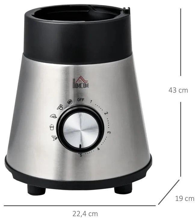 Liquidificador com 4 Programas e 5 Velocidades - 1000W