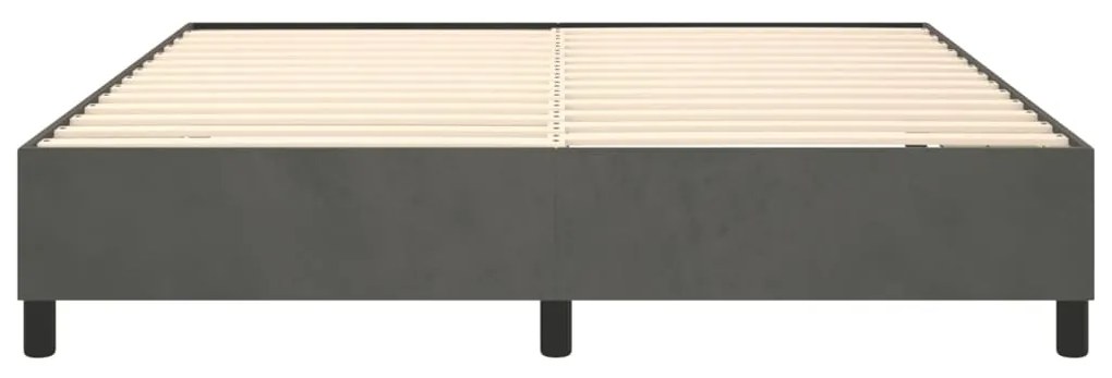 Estrutura de cama sem colchão 180x200 cm veludo cinzento-escuro