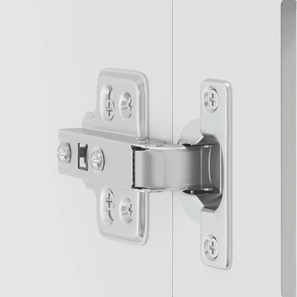 Armário de parede de cozinha com porta de vidro Porto branco