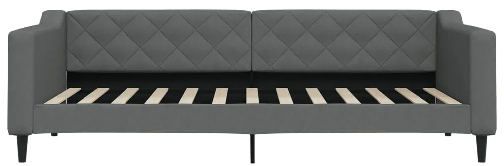 Sofá-cama com gavetão 90x200 cm tecido cinzento-escuro