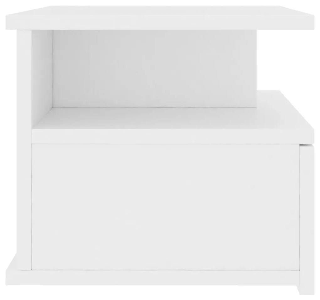 Mesa de cabeceira suspensa 40x31x27 cm contraplacado branco