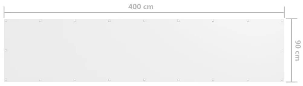 Tela de varanda 90x400 cm tecido Oxford branco