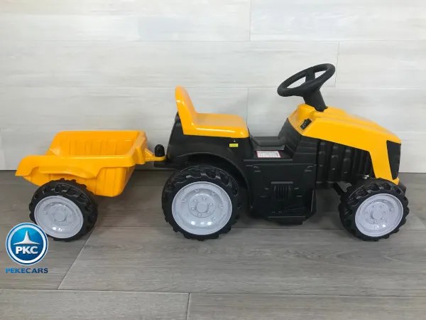 Trator infantil eletrico Peketrac 4000 6V Amarelo