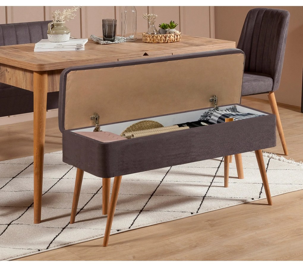 Conjunto de Mesa de Jantar Extensível e Cadeiras Vina – Pinho Atlântic