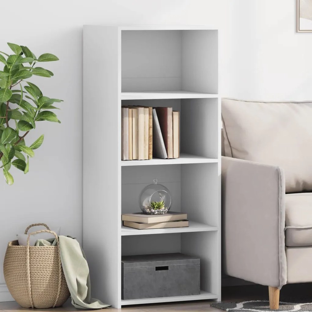 vidaXL Armário alto 50x41x124 cm derivados de madeira branco
