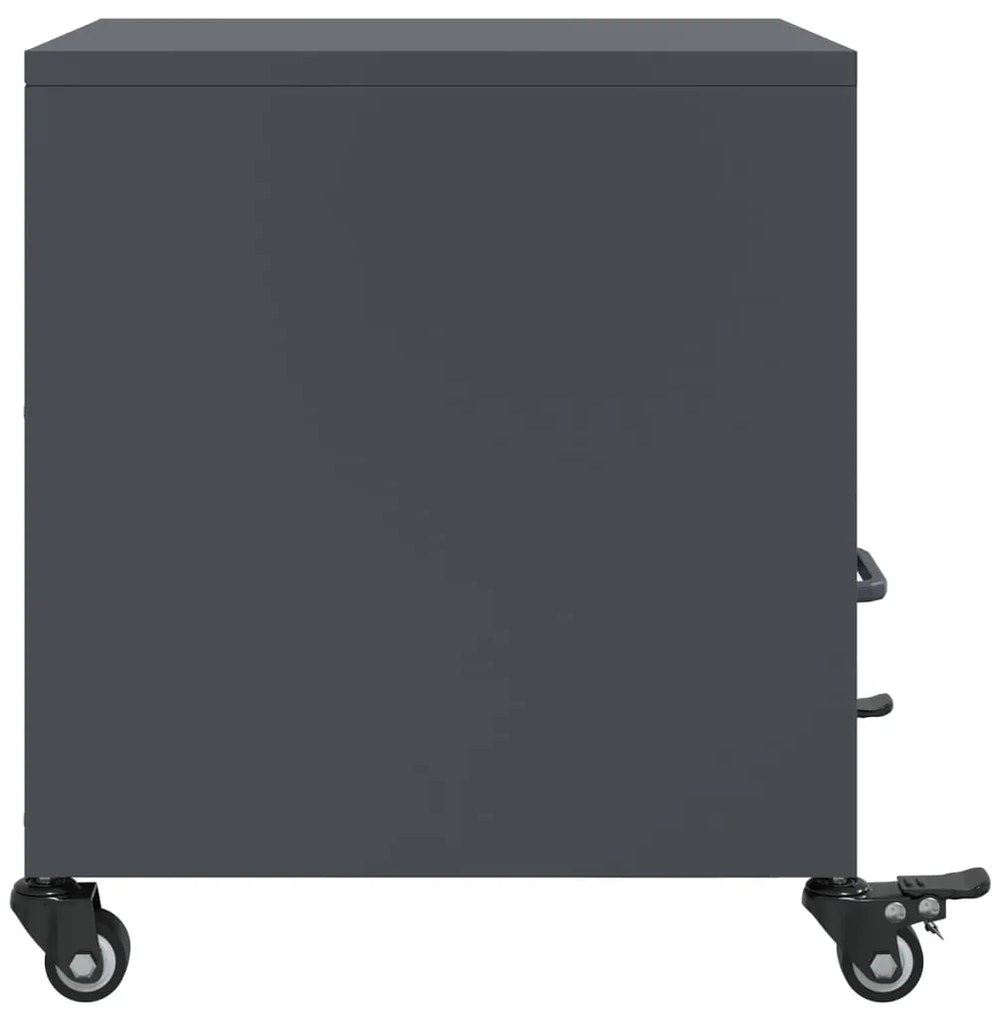 Mesa de cabeceira 36x39x43,5 cm aço antracite