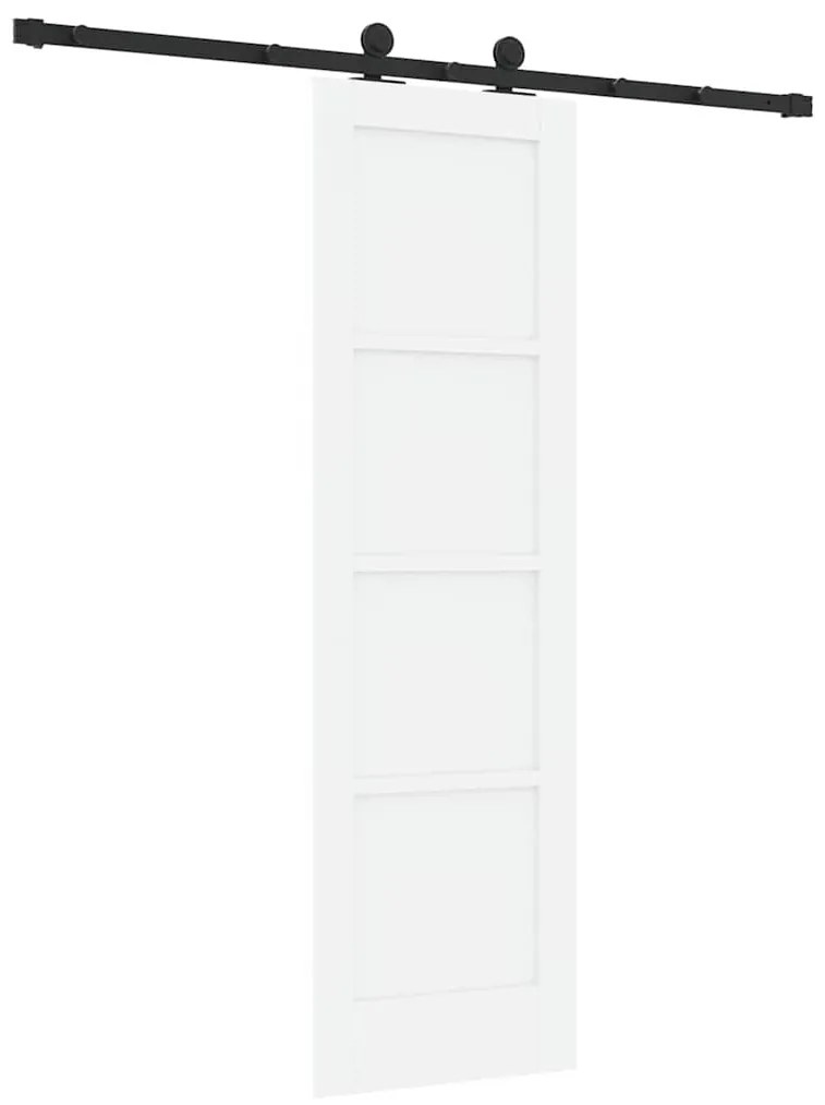 Porta Deslizante com Conjunto de Ferragens Branca 61x198,5 cm Madeira