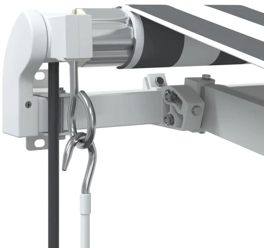 Toldo retrátil automático 450x300 cm antracite e branco