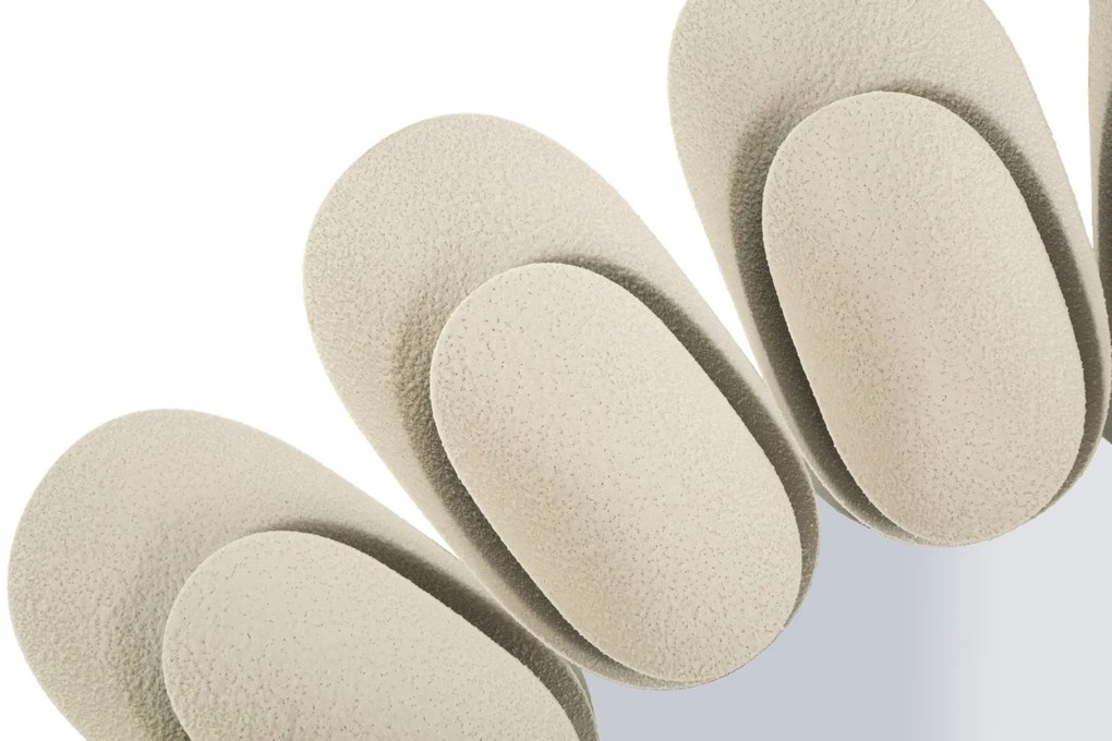 ESPELHO DE PAREDE DUNE Ø85X6 CM (TAMANHO INTERNO DO ESPELHO CM Ø50) CREME