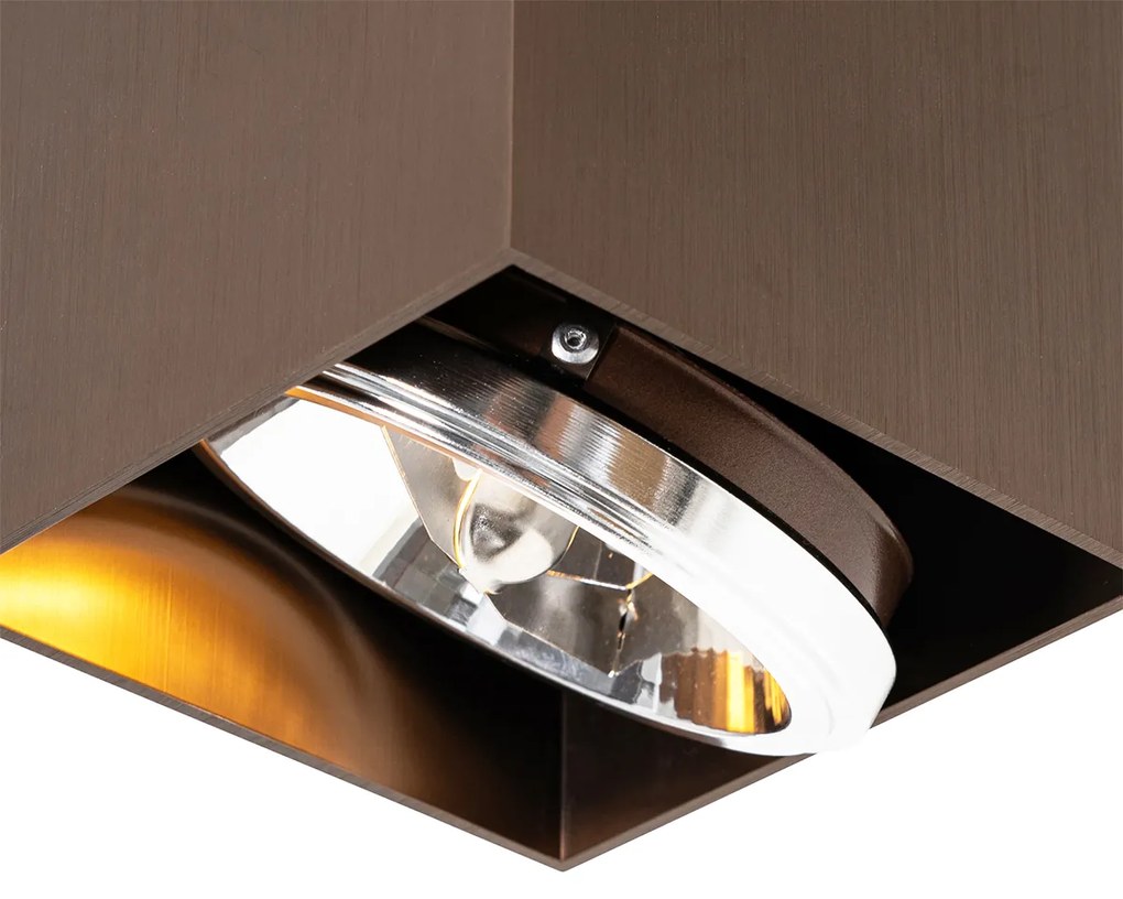 Projetores design bronze escuro quadrado rotativo e inclinável - Box Design