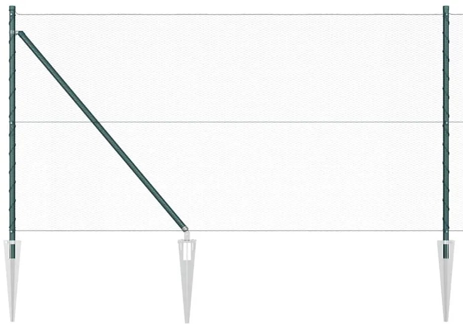 Cerca Hexagonal vidaXL Verde 1x100 m Aço