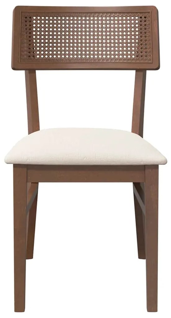 Cadeiras de jantar com almofadões 2 pcs madeira maciça castanho