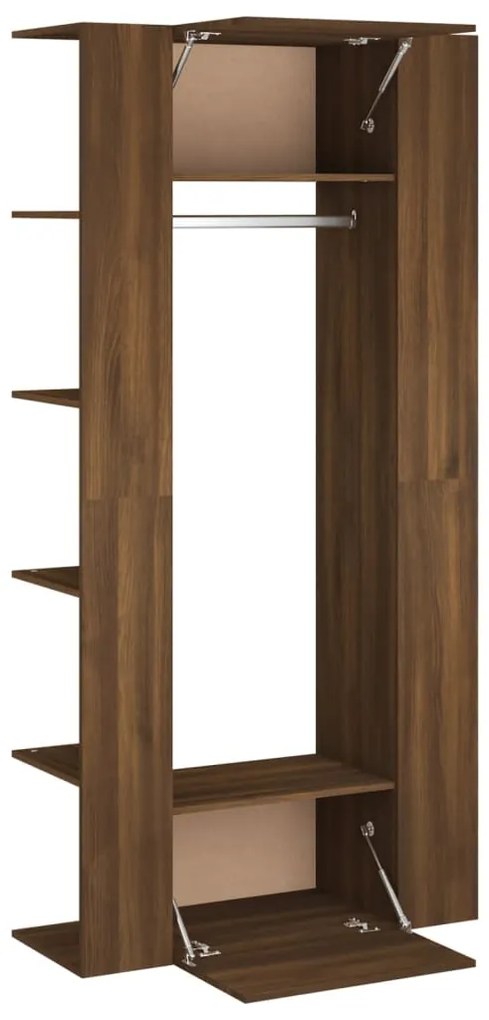 Armários corredor 2 pcs derivados de madeira carvalho castanho