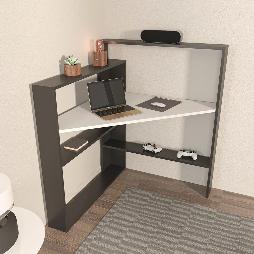 Secretária Kelly – Preto e Branco – 93,6 cm x 114 cm
