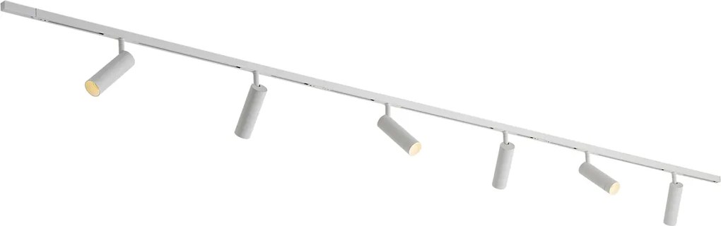 Sistema de iluminação de trilho moderno com 6 focos branco 1-fase - Slimline Uzzy