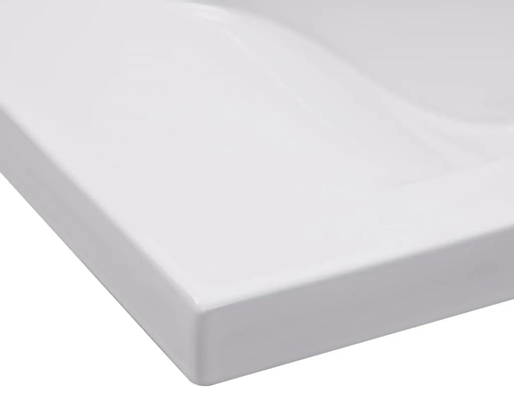 Lavatório embutido 81x39,5x18,5 cm cerâmica branco