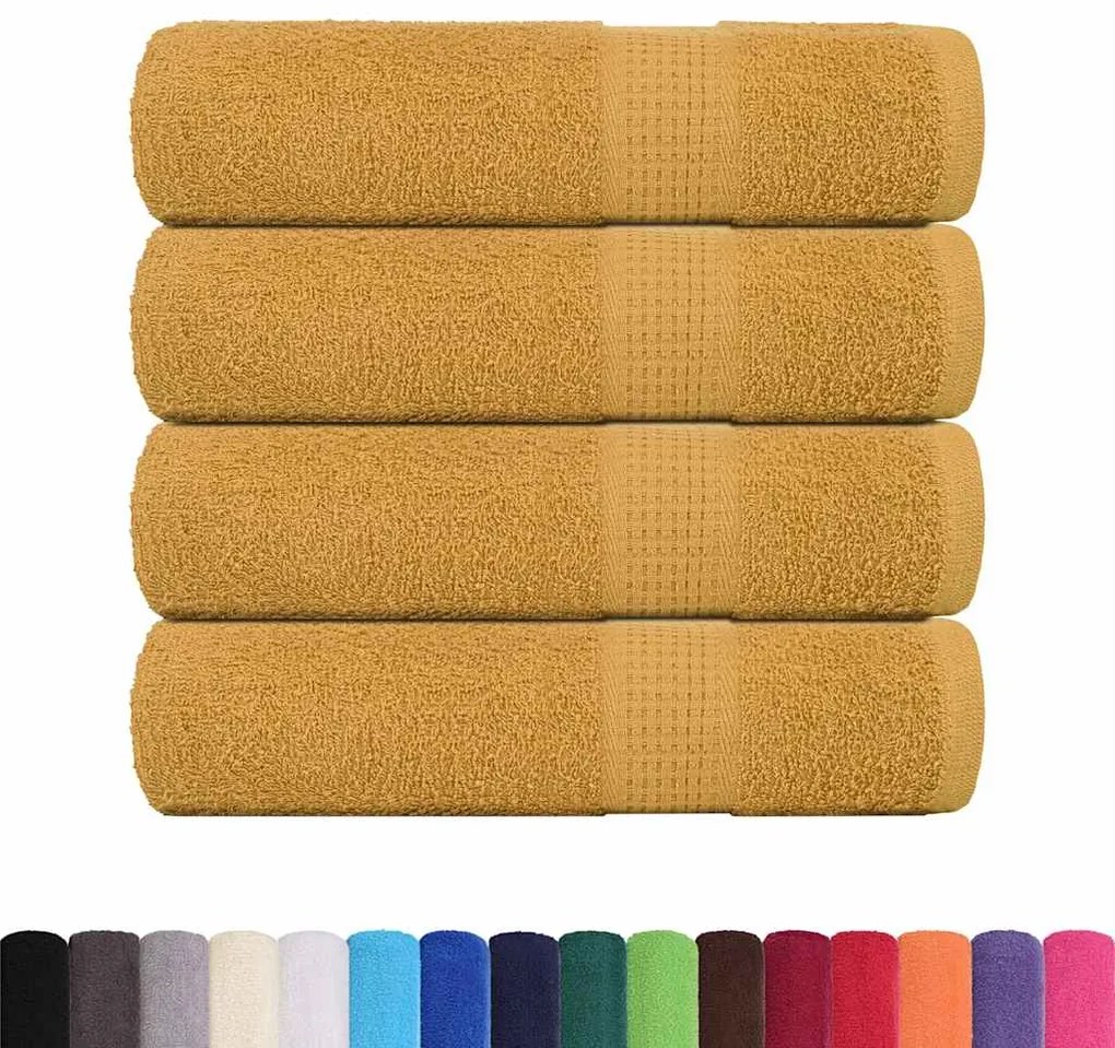 Toalhas de banho 4 pcs 70x140 cm 360 gsm 100% algodão ouro