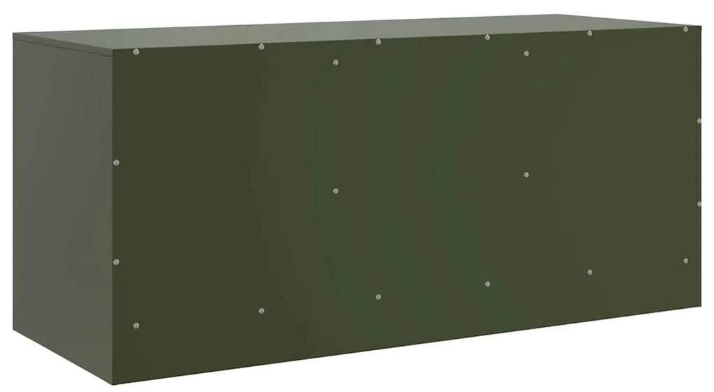 Móvel de TV 99x39x44 aço verde azeitona