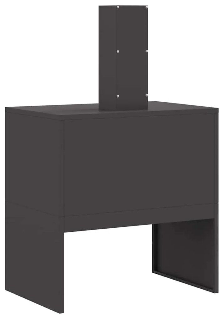 Fogueira vidaXL com Chaminé Preta 60x40x96 cm Aço