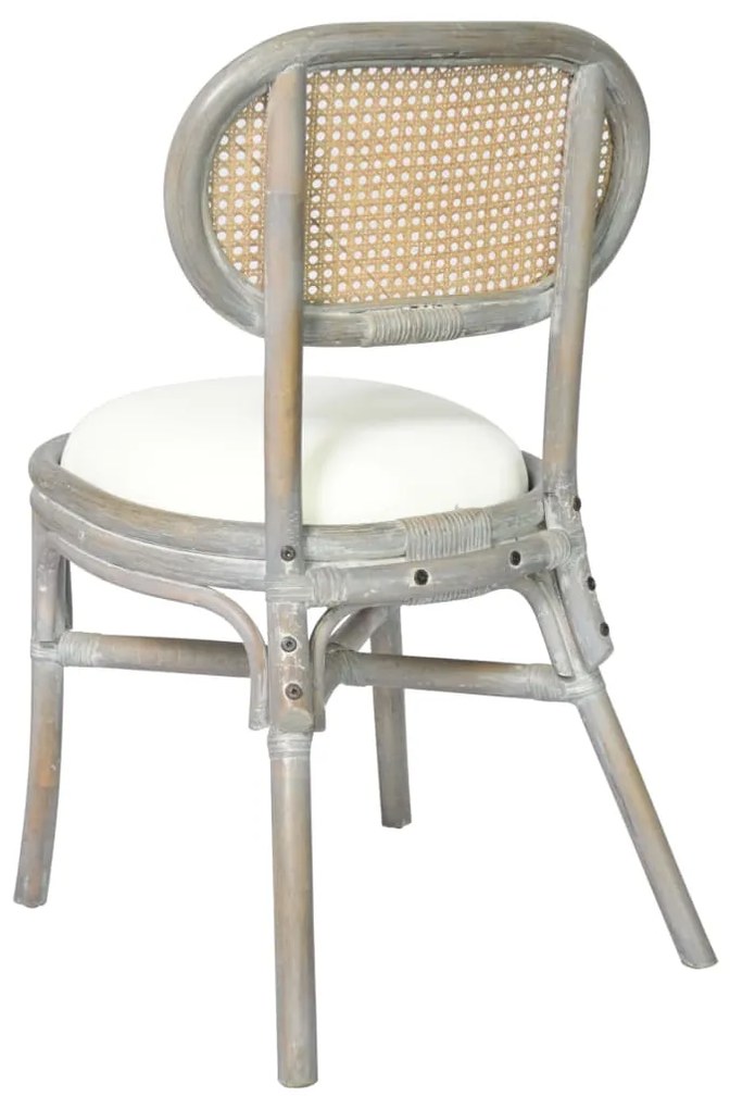 Cadeiras de jantar 6 pcs linho cinzento