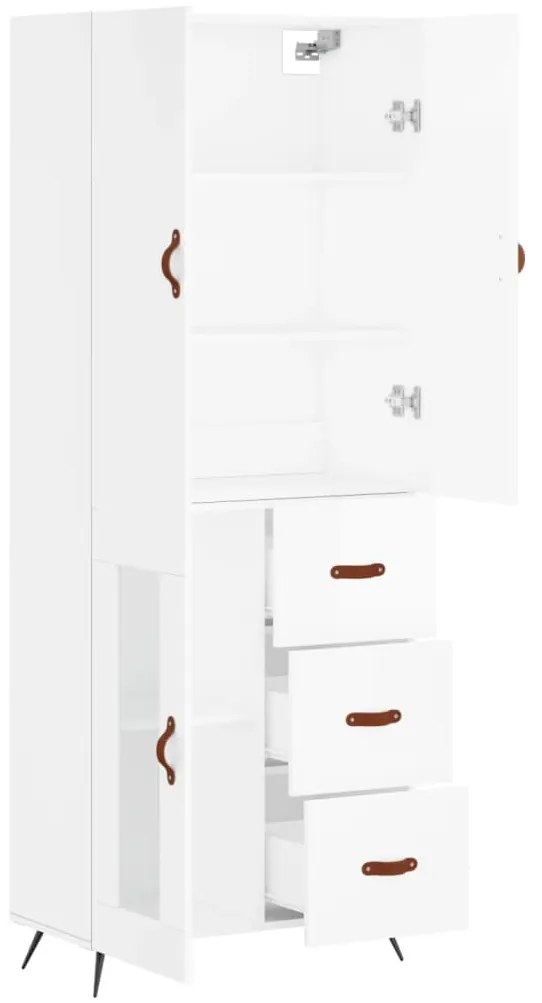 Armário alto 69,5x34x180 cm derivados de madeira branco