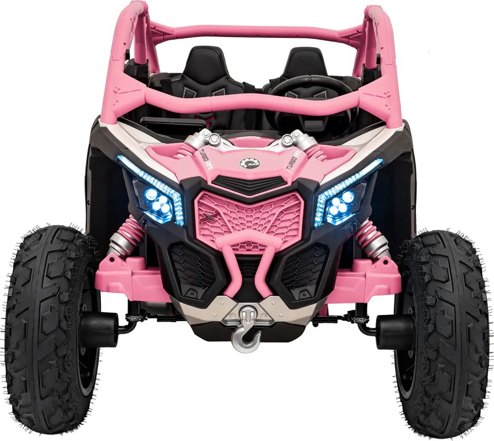 Buggy Carro elétrico para Crianças 24V, 2x320W Buggy Maverick Turbo RR STRONG, Rodas ar bombeado Rosa