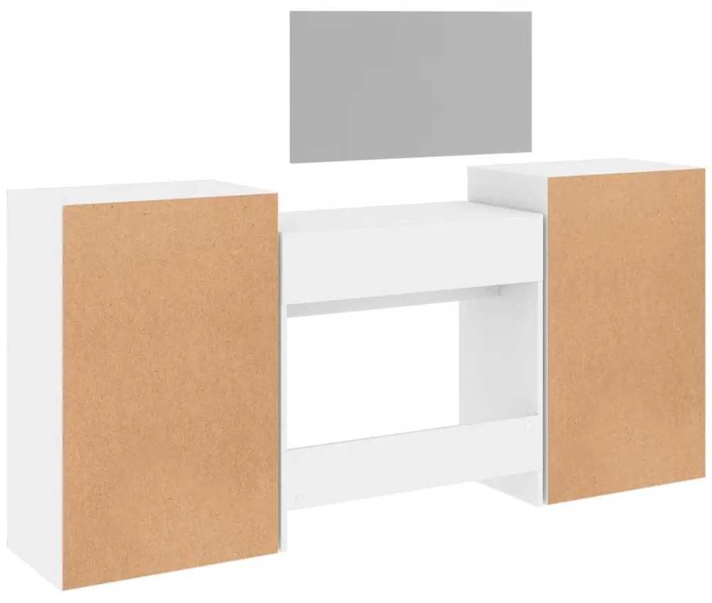 Conjunto de toucador 4 pcs derivados de madeira branco