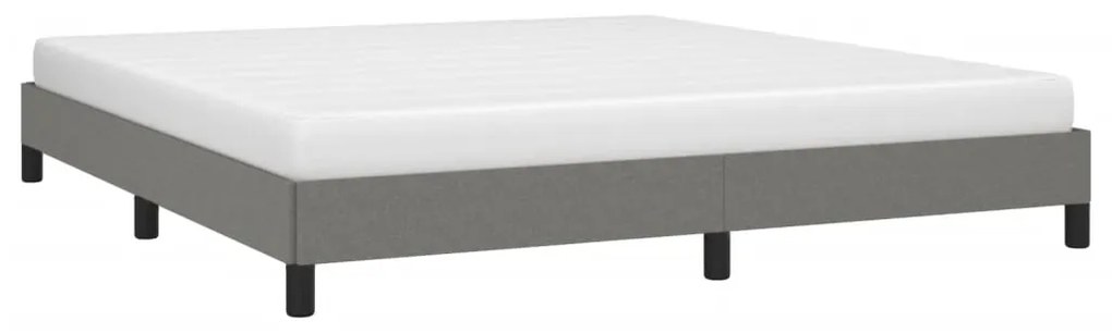 Estrutura de cama sem colchão 180x200 cm tecido cinzento-escuro