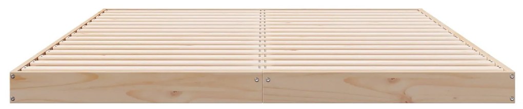 Estrutura de Cama de Piso vidaXL 140x210 cm de Madeira Sólida de Pinho