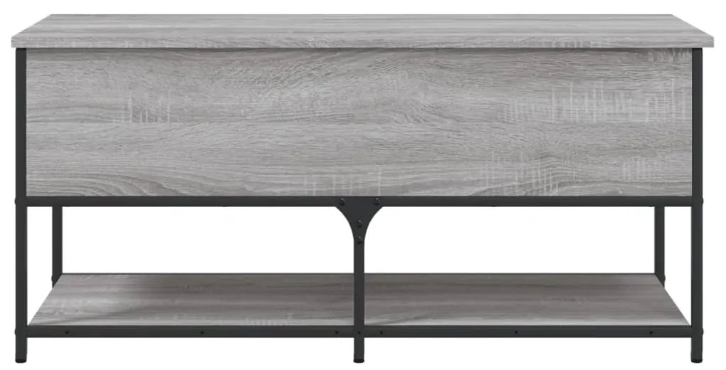 Banco arrumação 100x42,5x47cm derivados madeira cinzento sonoma