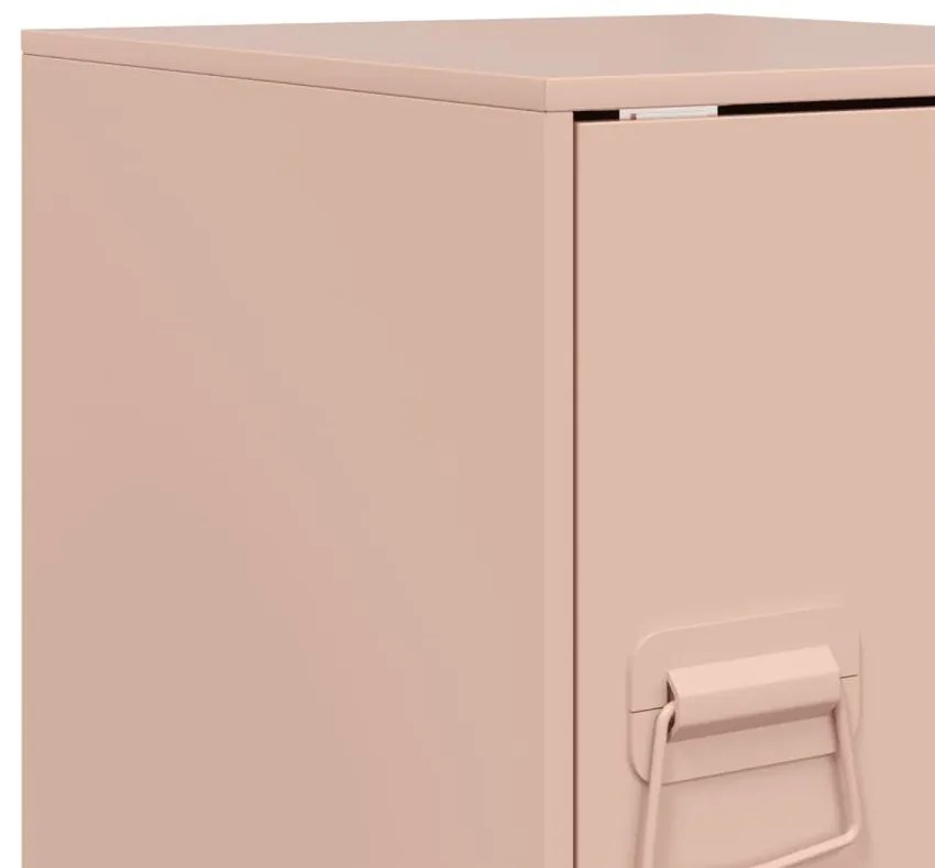 Mesa de cabeceira 34,5x39x44 cm aço rosa
