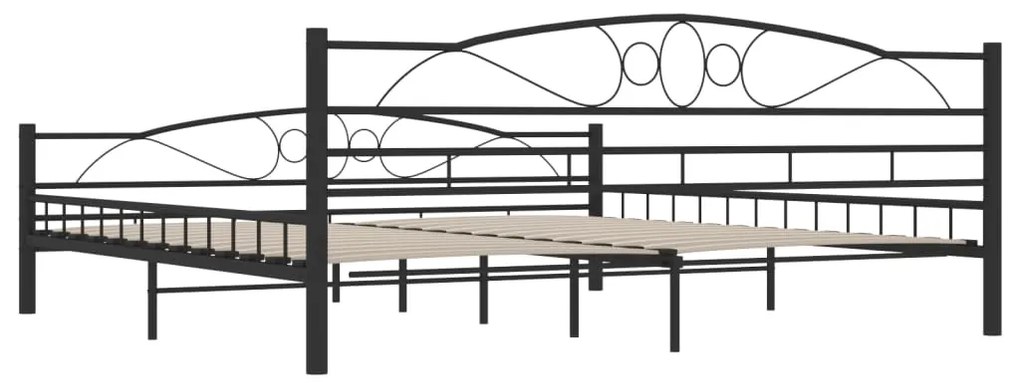 Estrutura de cama 200x200 cm aço preto