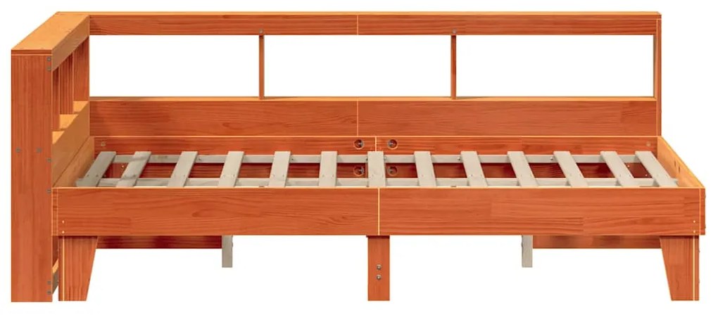 Cama com estante sem colchão 135x190 cm pinho maciço