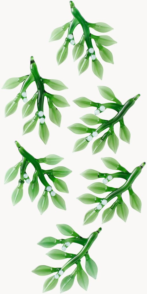 Objetos decorativos Mistletoe, conjunto de 6