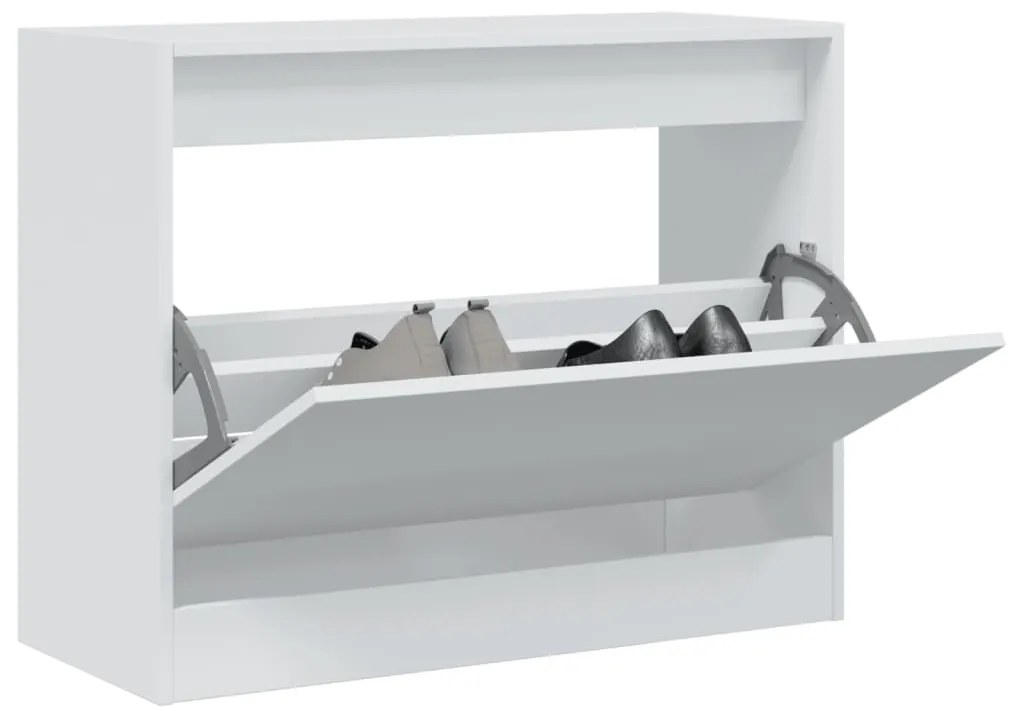 vidaXL Sapateira 80x34x63 cm derivados de madeira branco