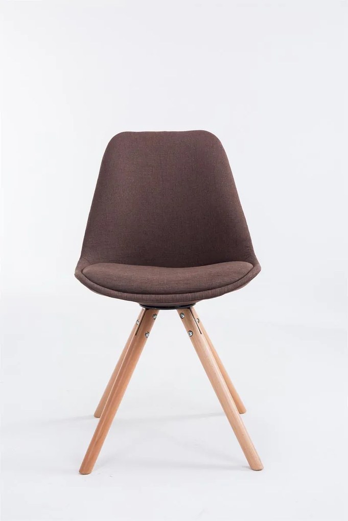 Cadeira cozinha e jantar Toulouse em tecido 48 x 84 x 56 cm Castanho