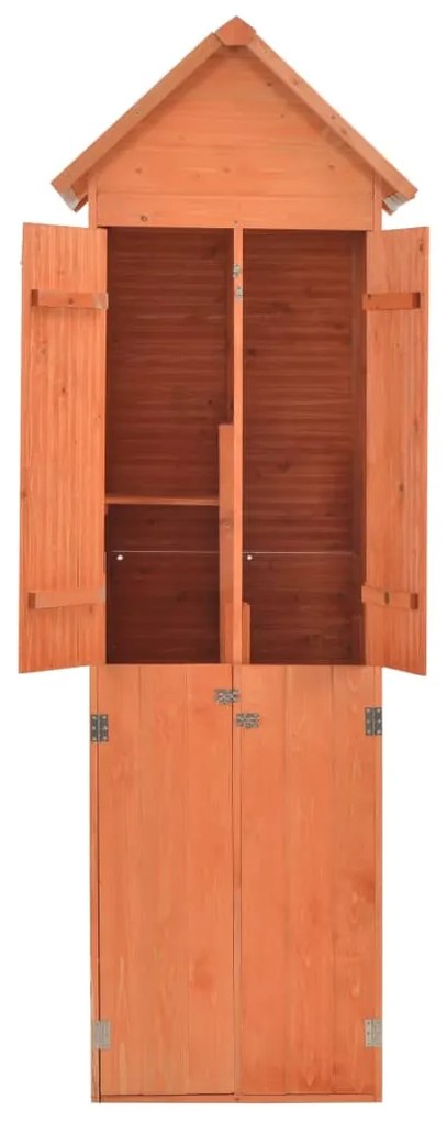 Abrigo de arrumação para jardim 71x60x213 cm madeira