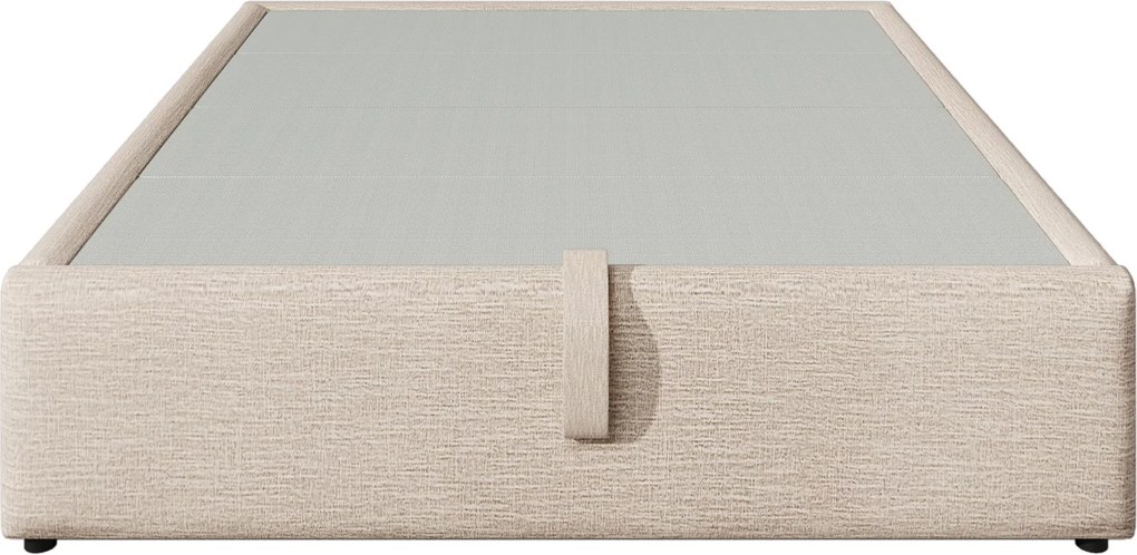 Cama estofada Cama de casal 160×200 cm, Bege+Cor natural | AOSOM Portugal