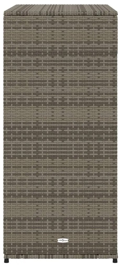 Armário de arrumação para jardim 105x55x113 cm vime PE cinzento