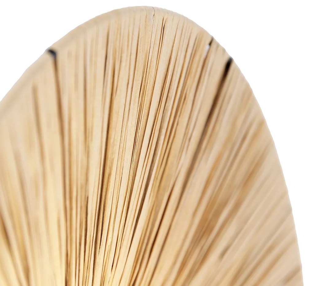 Candeeiro de parede rústico preto com corda 45 cm - Leia