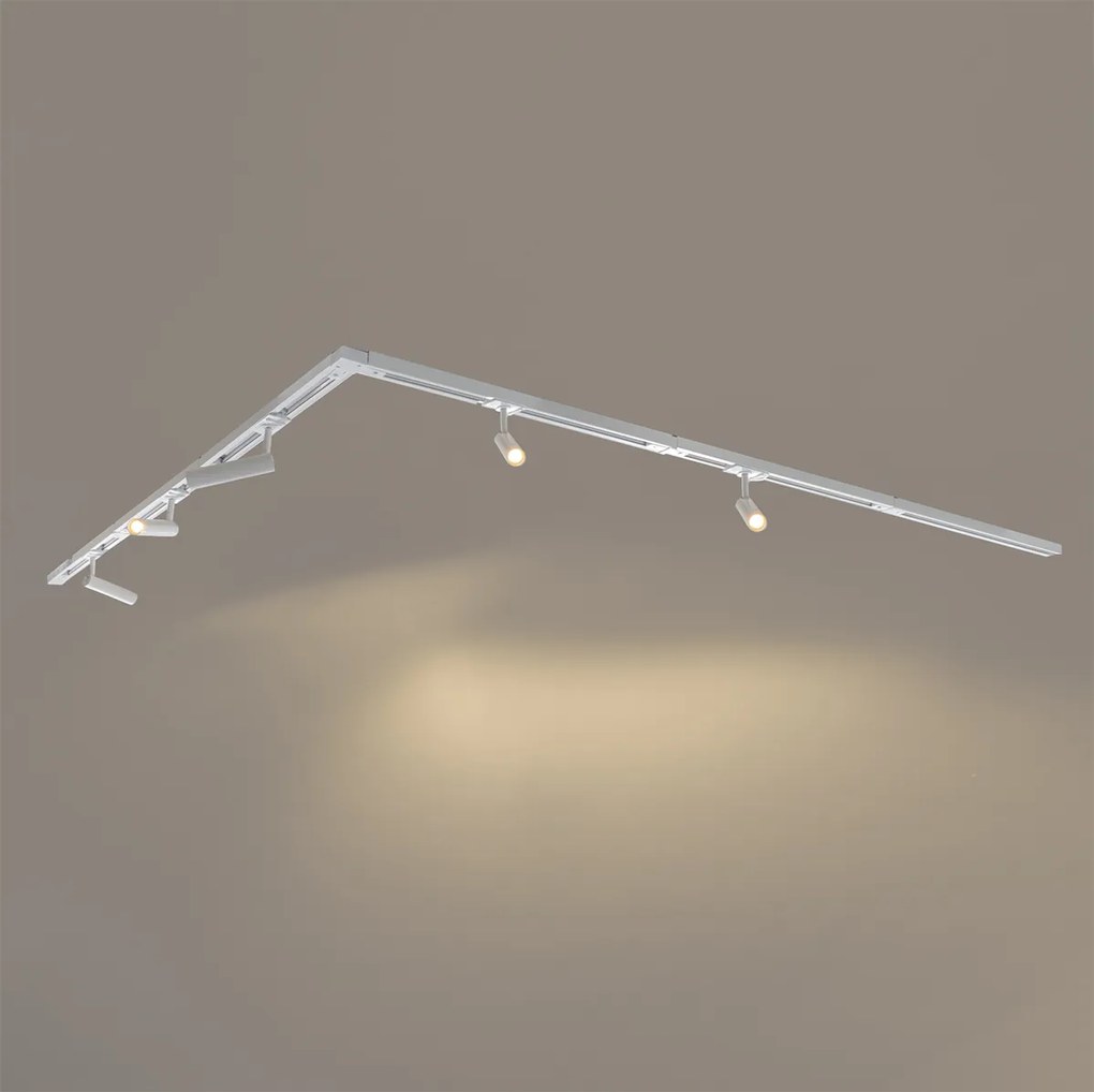 Sistema de iluminação de trilho moderno com 5 focos branco 1-fase GU10 35mm - Iconic Jeana Luxe
