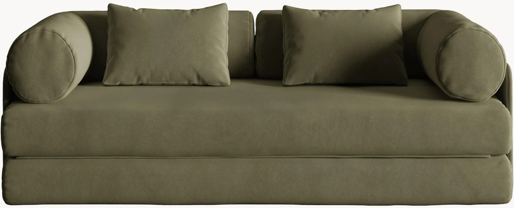 Sofá-cama em veludo Dreamy (2 lugares), L 206 cm