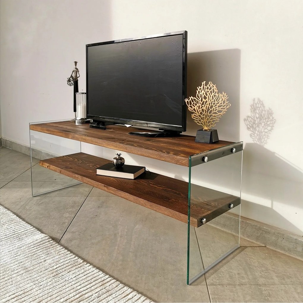 Móvel TV TV103 – Nogueira – 120 cm x 45 cm x 35 cm