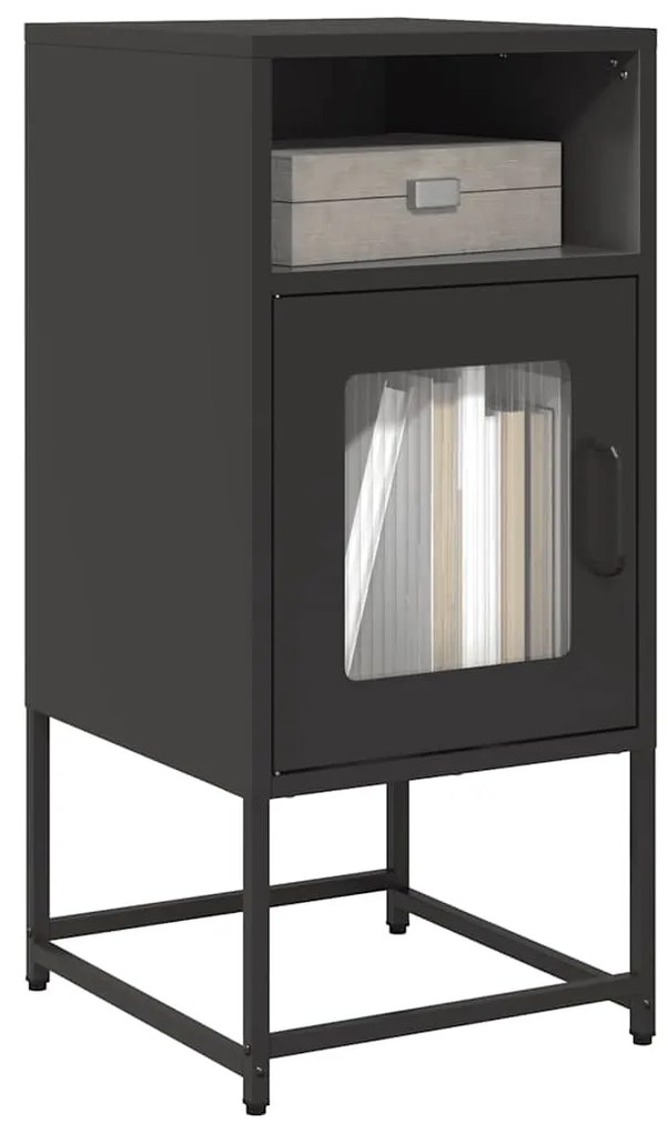 Mesa de cabeceira 36x39x78 cm aço laminado a frio preto