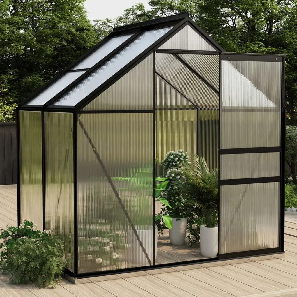 vidaXL Estufa 2,47 m² alumínio antracite