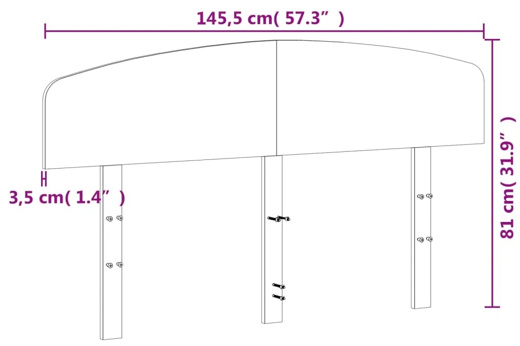 Cabeceira 140 cm madeira de pinho maciça