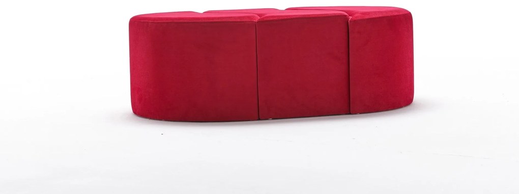 Pouffe Alya Puf – Vermelho – 120x40x80 cm