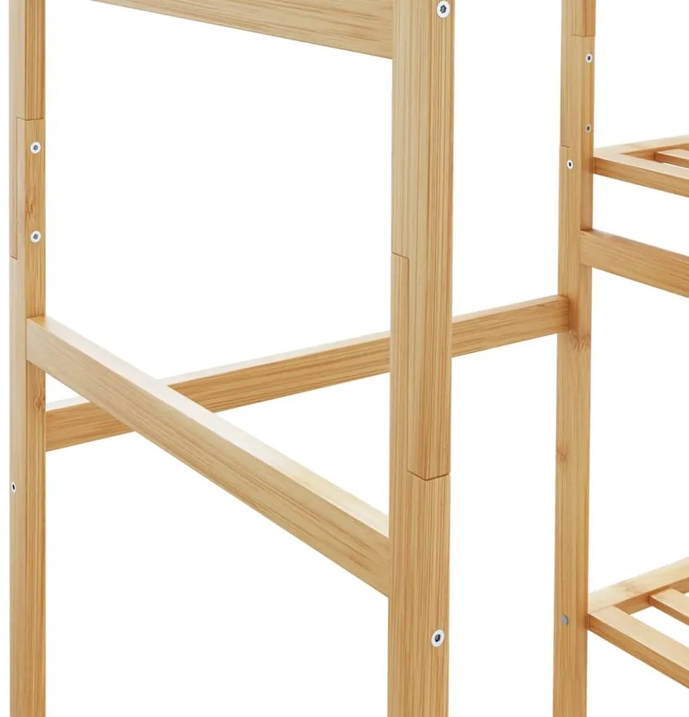Roupeiro com prateleiras 100x50x184,5 cm bambu